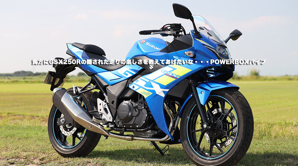 貴方にGSX250Rの隠された走りの楽しさを教えてあげたいな・・・POWERBOXパイプ