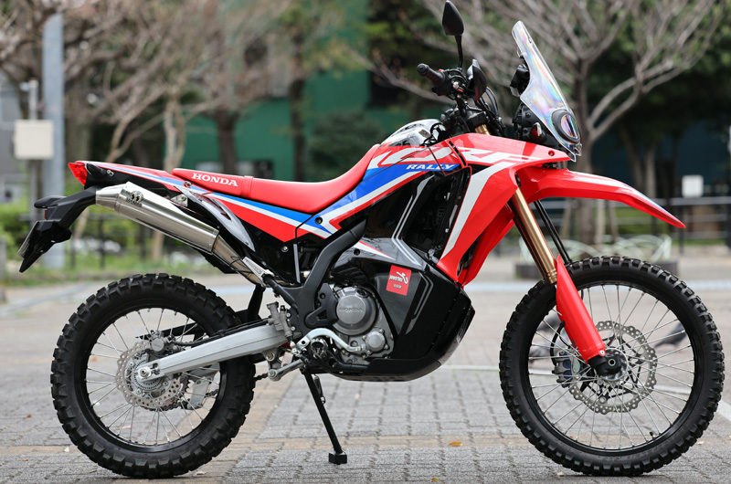 CRF250ラリー サイレンサーカバー K1T ホンダ 純正  バイク 部品 MD47 マフラーヒートガード 割れ欠け無し コンディション良好 品薄 車検 Genuine:22218818